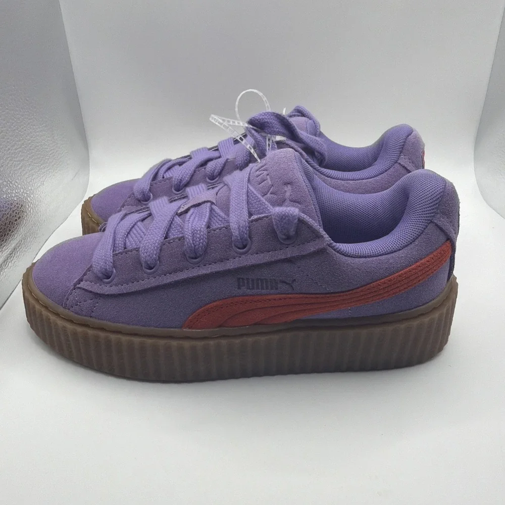 Puma Fenty By Rihanna Creeper Purple, Suede Red Gum‎ Sole Woman's 7